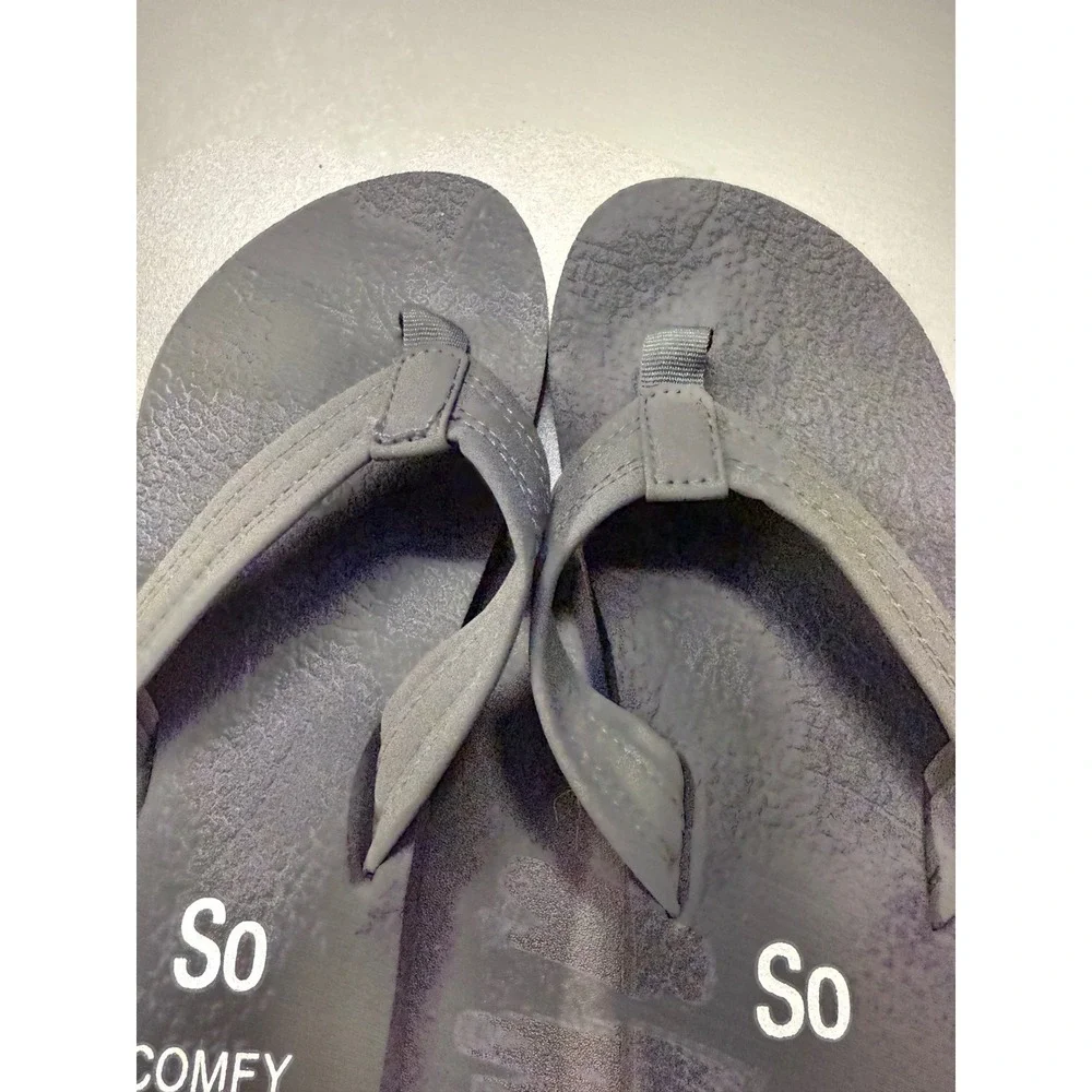 SO Comfy Foam Gray Flip Flop Sandals Womens Size‎ 7 Bloomfield Gray 110117 12/22